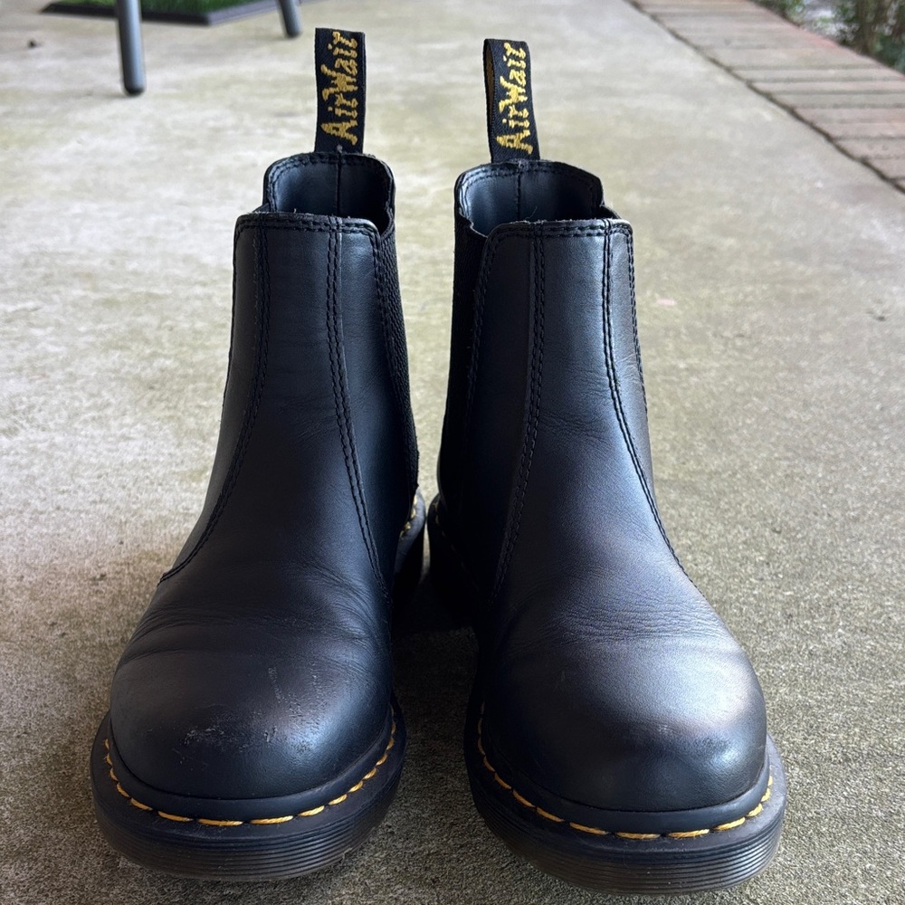 Dr. Martens Black Leather Ankle Boots